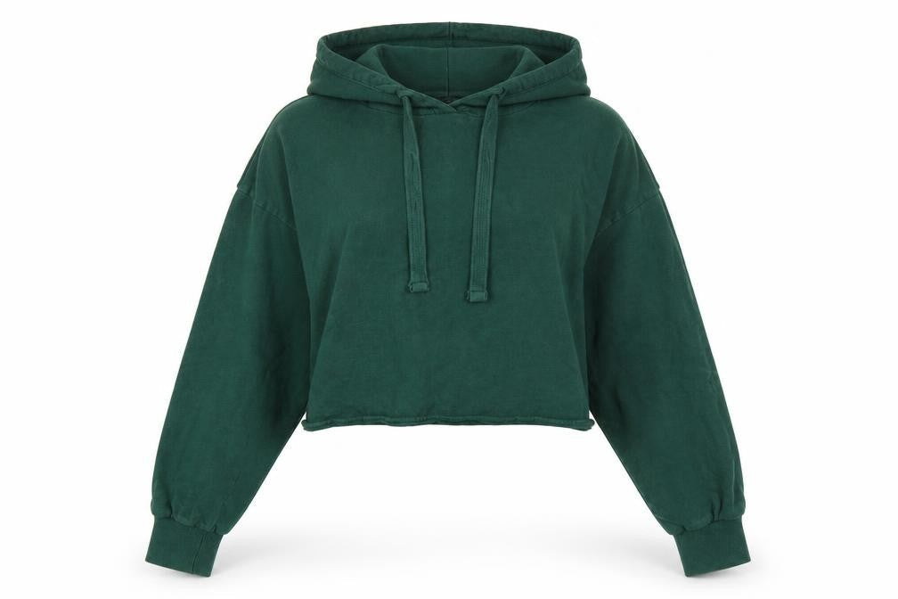 Womens UK Size S Bershka Green Pullover Hoodie