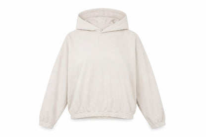 Zara Womens Beige Cotton Pullover Hoodie Size L Pullover