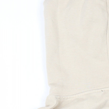 Zara Womens Beige Cotton Pullover Hoodie Size L Pullover