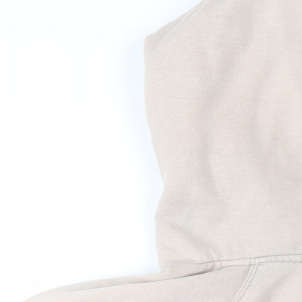 H&M Womens Beige Cotton Pullover Hoodie Size XL Pullover