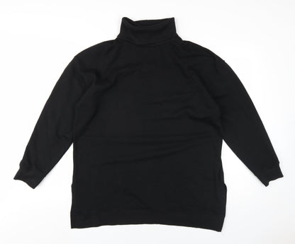 New Look Womens Black Cotton Pullover Sweatshirt Size L Pullover
