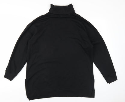 New Look Womens Black Cotton Pullover Sweatshirt Size L Pullover