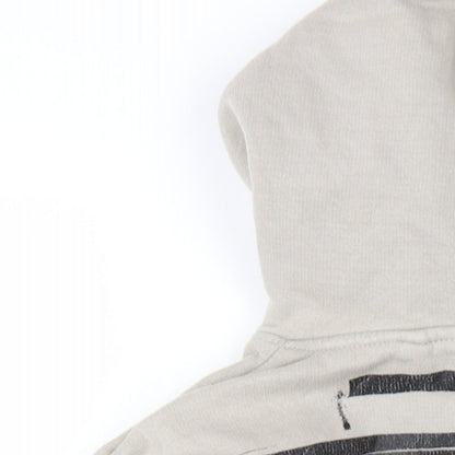 Mens UK Size M Pull&Bear Beige Pullover Hoodie