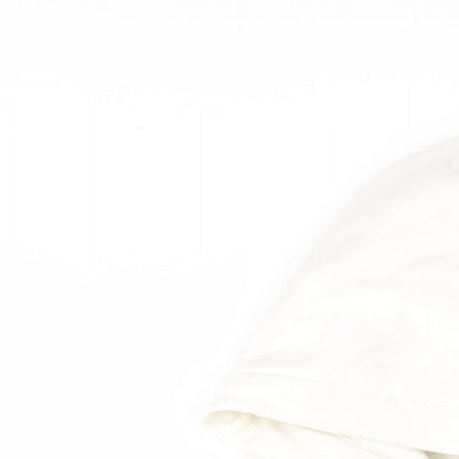 H&M Womens Ivory Cotton Full Zip Hoodie Size M Zip