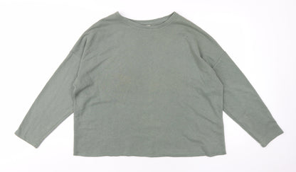 Womens UK Size XL Pull&Bear Green Pullover Sweatshirt
