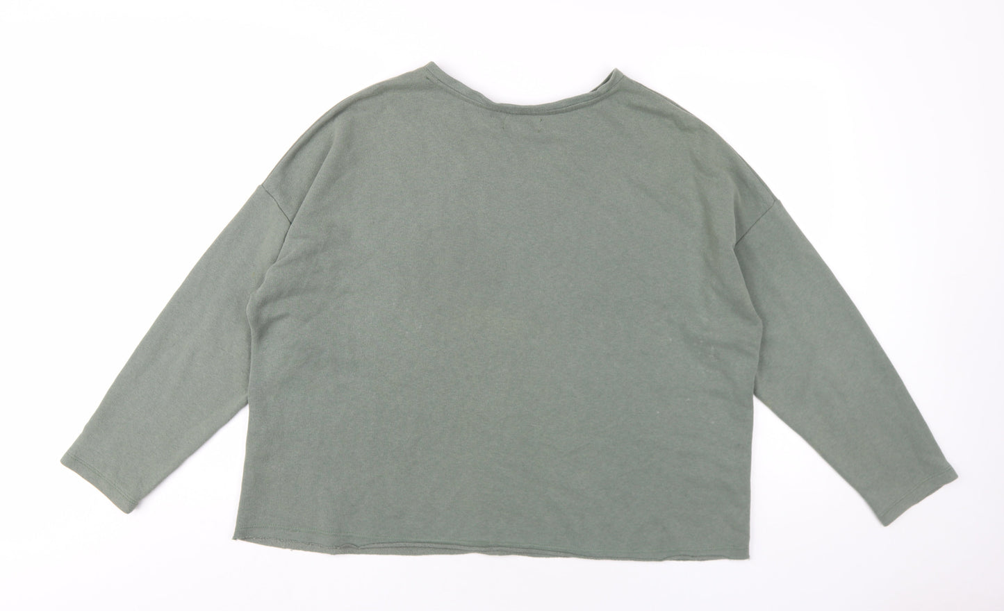 Womens UK Size XL Pull&Bear Green Pullover Sweatshirt