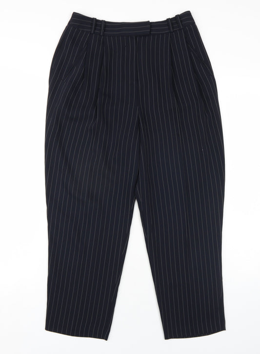 Womens UK Size 8 Warehouse Regular Fit Dress Pants Black Trousers