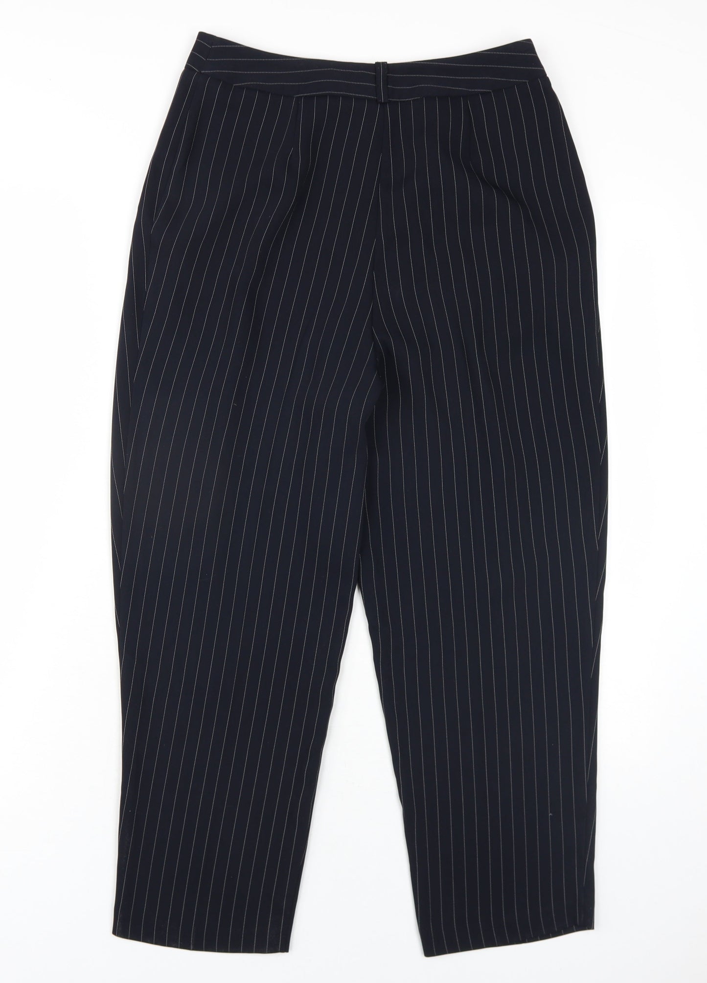 Womens UK Size 8 Warehouse Regular Fit Dress Pants Black Trousers