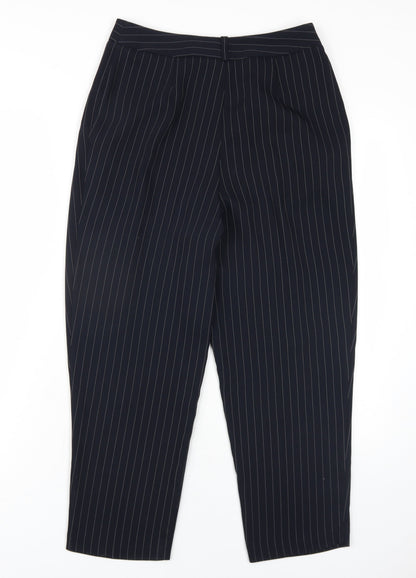 Womens UK Size 8 Warehouse Regular Fit Dress Pants Black Trousers