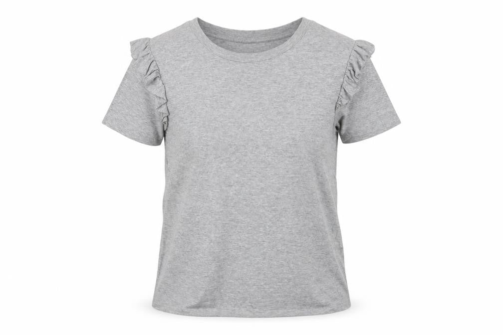 Womens UK Size 10 Topshop Grey Basic T-Shirt