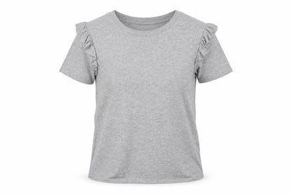 Womens UK Size 10 Topshop Grey Basic T-Shirt