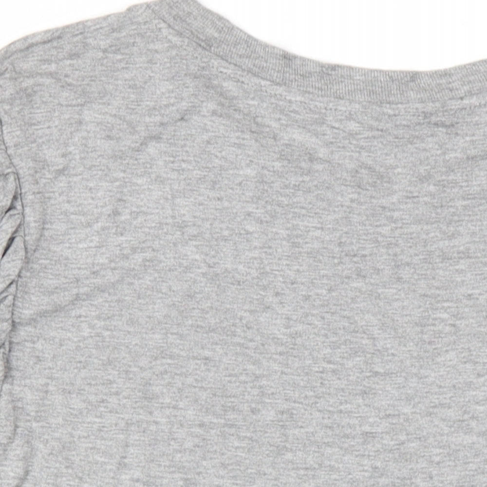 Womens UK Size 10 Topshop Grey Basic T-Shirt