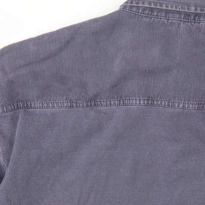 Marks and Spencer Mens Blue Cotton Polo Size M Collared Button