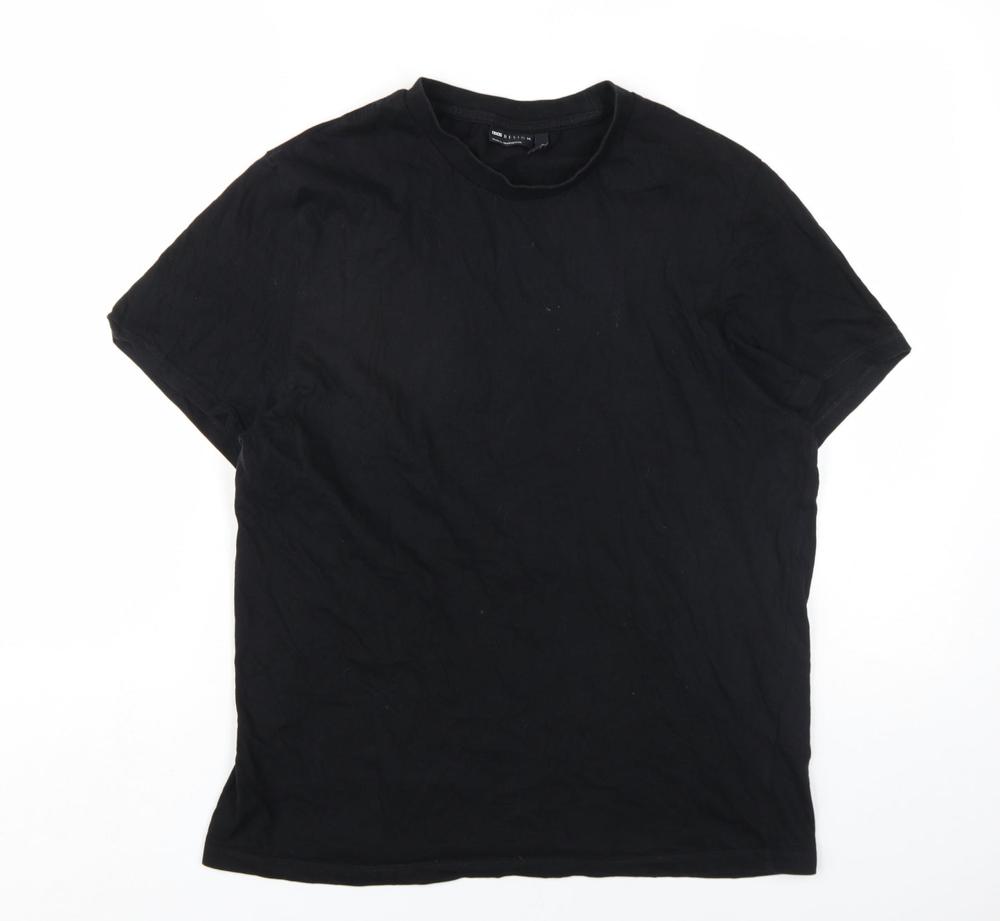Womens UK Size M ASOS Black Basic T-Shirt