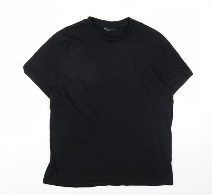 Womens UK Size M ASOS Black Basic T-Shirt