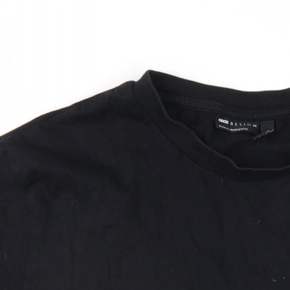 Womens UK Size M ASOS Black Basic T-Shirt
