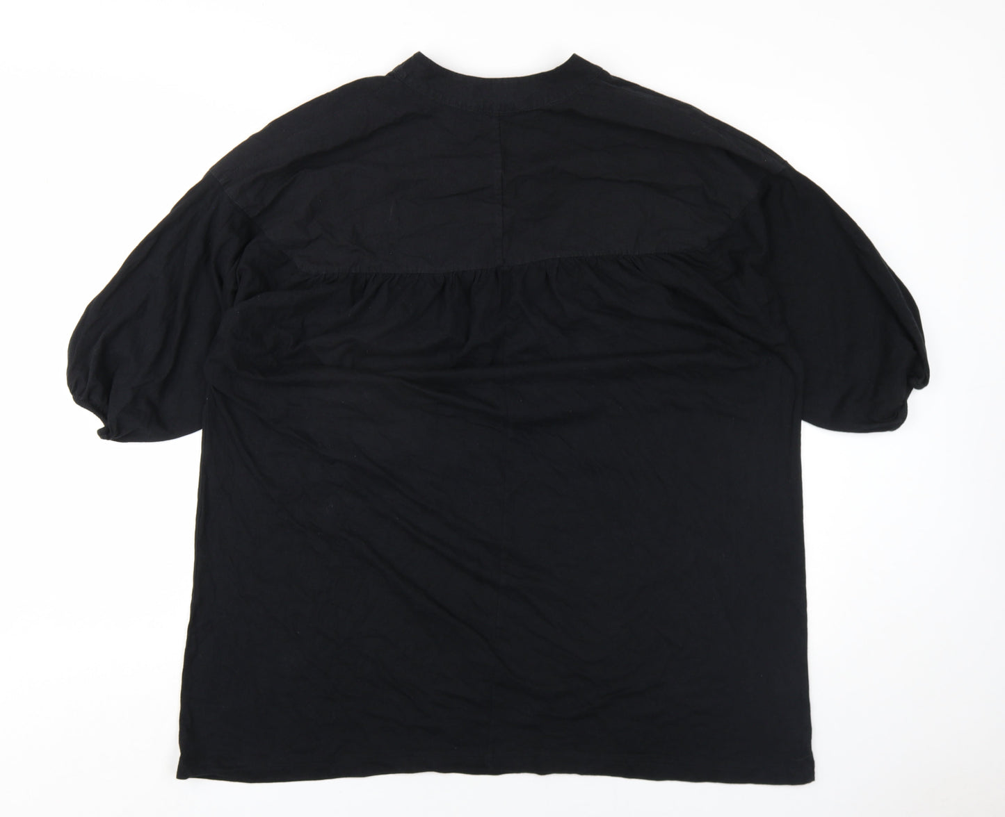 Womens UK Size XS Zara Black Basic T-Shirt