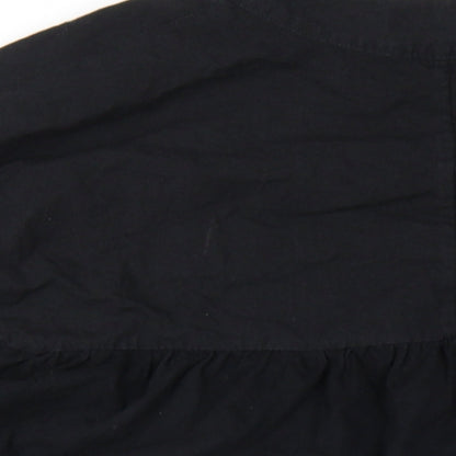 Womens UK Size XS Zara Black Basic T-Shirt