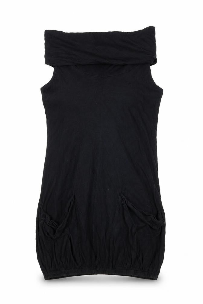 River Island Womens Black Cotton Mini Size 10 Roll Neck Pullover