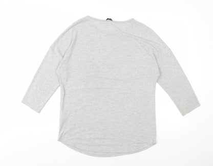 Womens UK Size 10 Roman Grey Basic T-Shirt