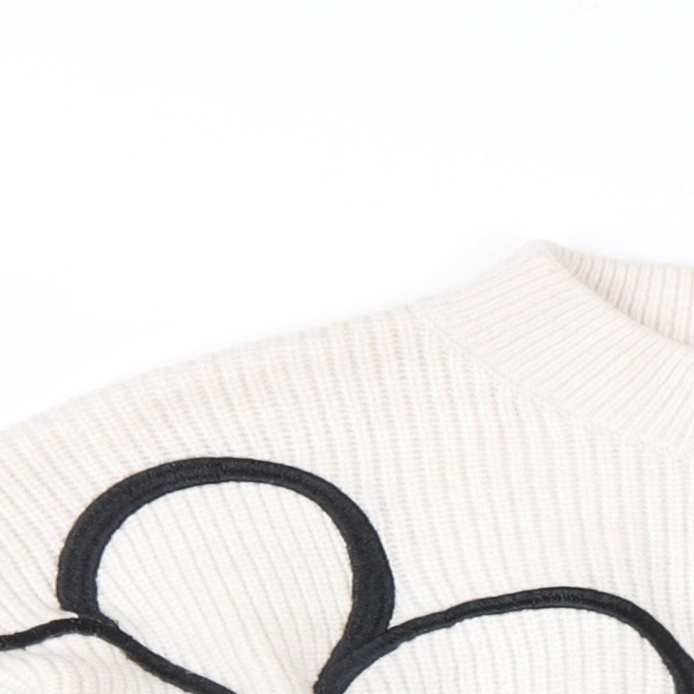 Womens UK Size S FOREVER 21 Beige Pullover Jumper