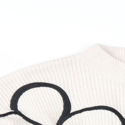 Womens UK Size S FOREVER 21 Beige Pullover Jumper