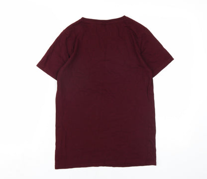 Womens UK Size 10 New Look Purple Basic T-Shirt