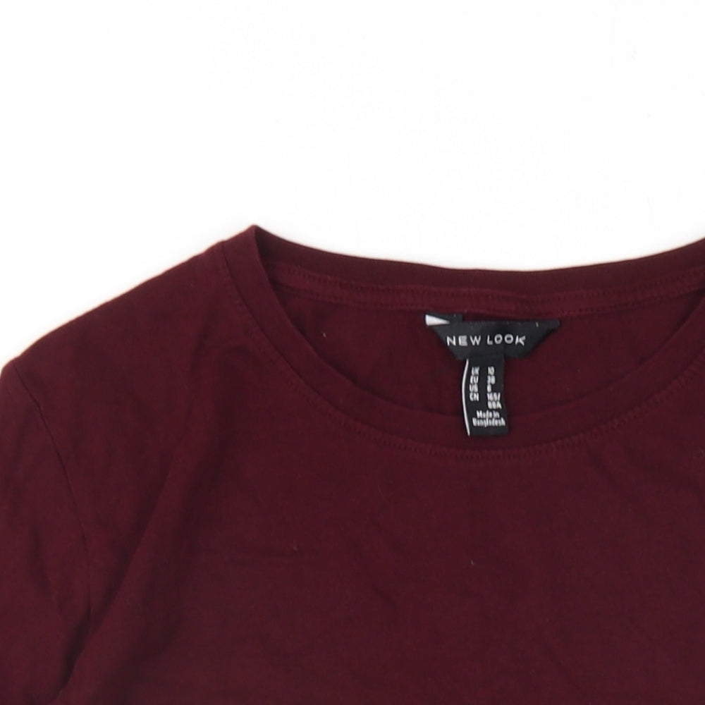 Womens UK Size 10 New Look Purple Basic T-Shirt