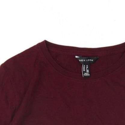 Womens UK Size 10 New Look Purple Basic T-Shirt