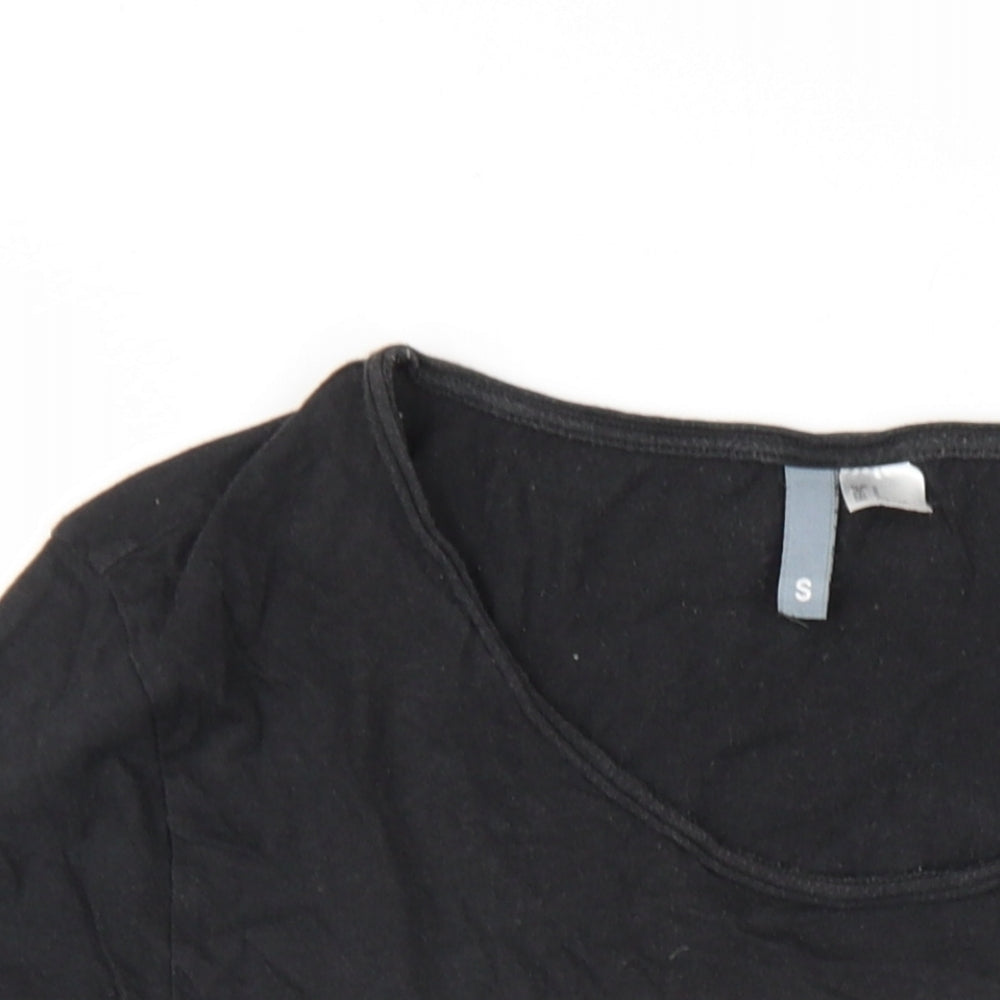 Womens UK Size S H&M Black Basic T-Shirt
