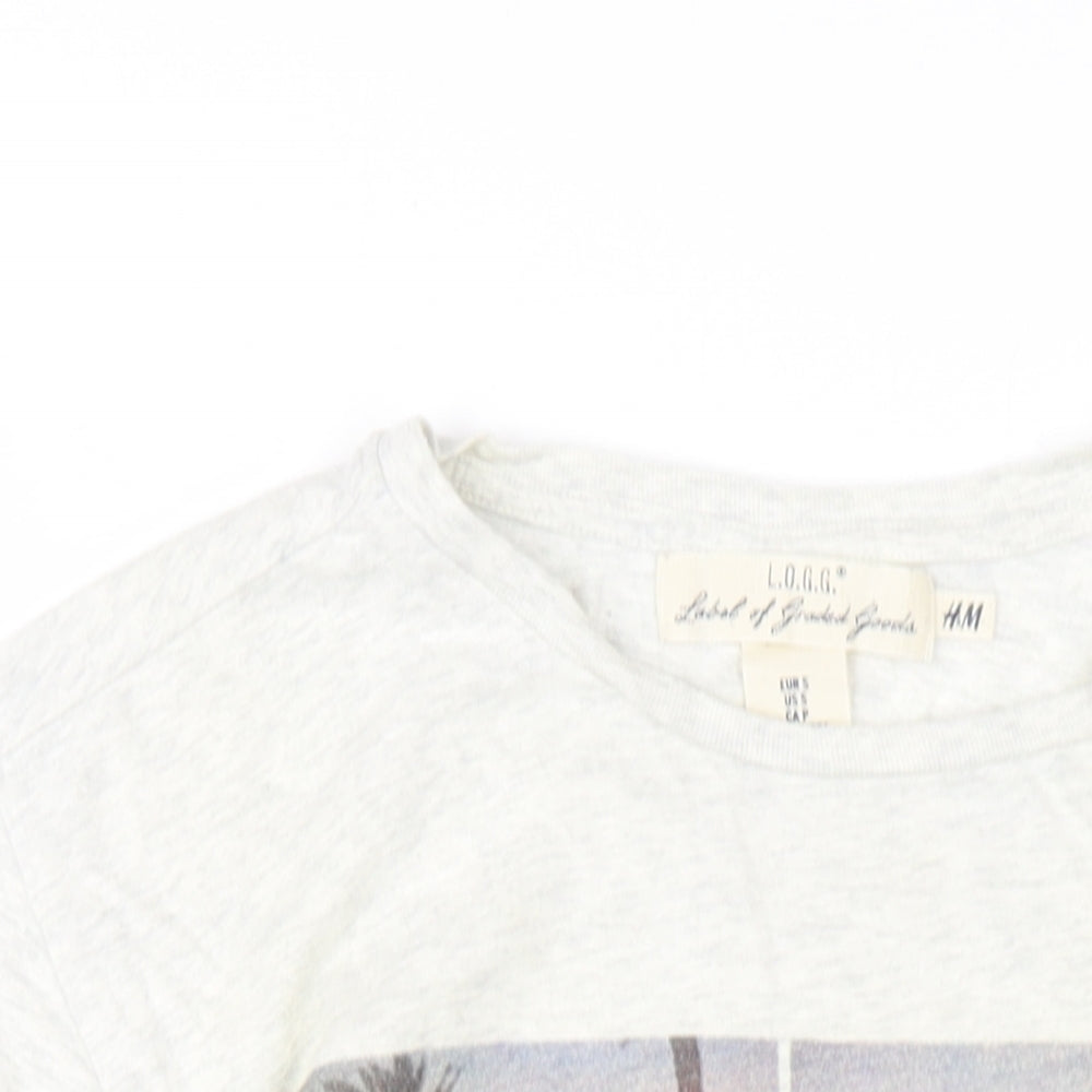 Mens UK Size S H&M Grey  T-Shirt
