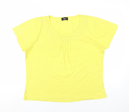 Womens UK Size L Klass Yellow Basic T-Shirt