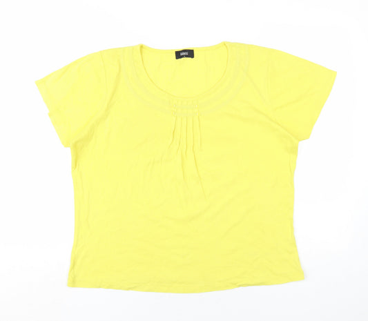 Womens UK Size L Klass Yellow Basic T-Shirt