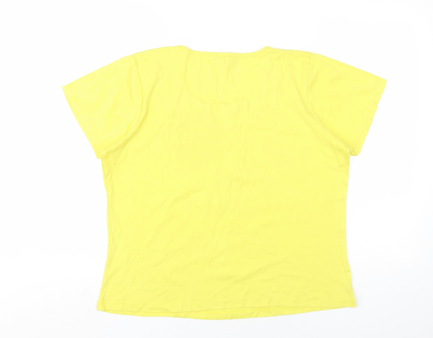 Womens UK Size L Klass Yellow Basic T-Shirt