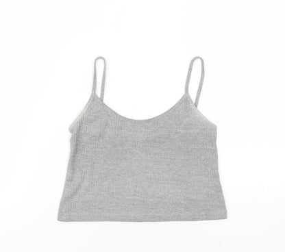 Womens UK Size 12 Topshop Grey Camisole T-Shirt