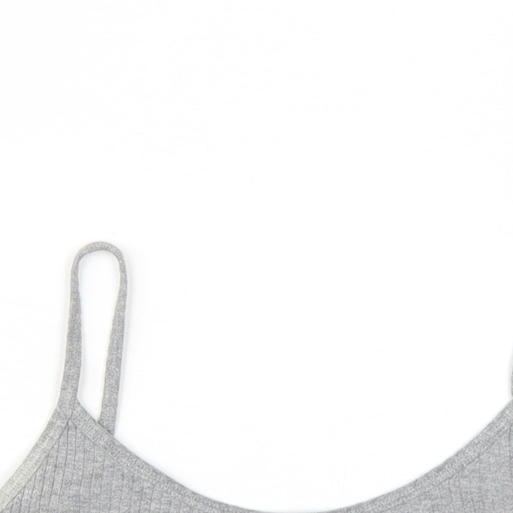 Womens UK Size 12 Topshop Grey Camisole T-Shirt