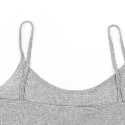 Womens UK Size 12 Topshop Grey Camisole T-Shirt
