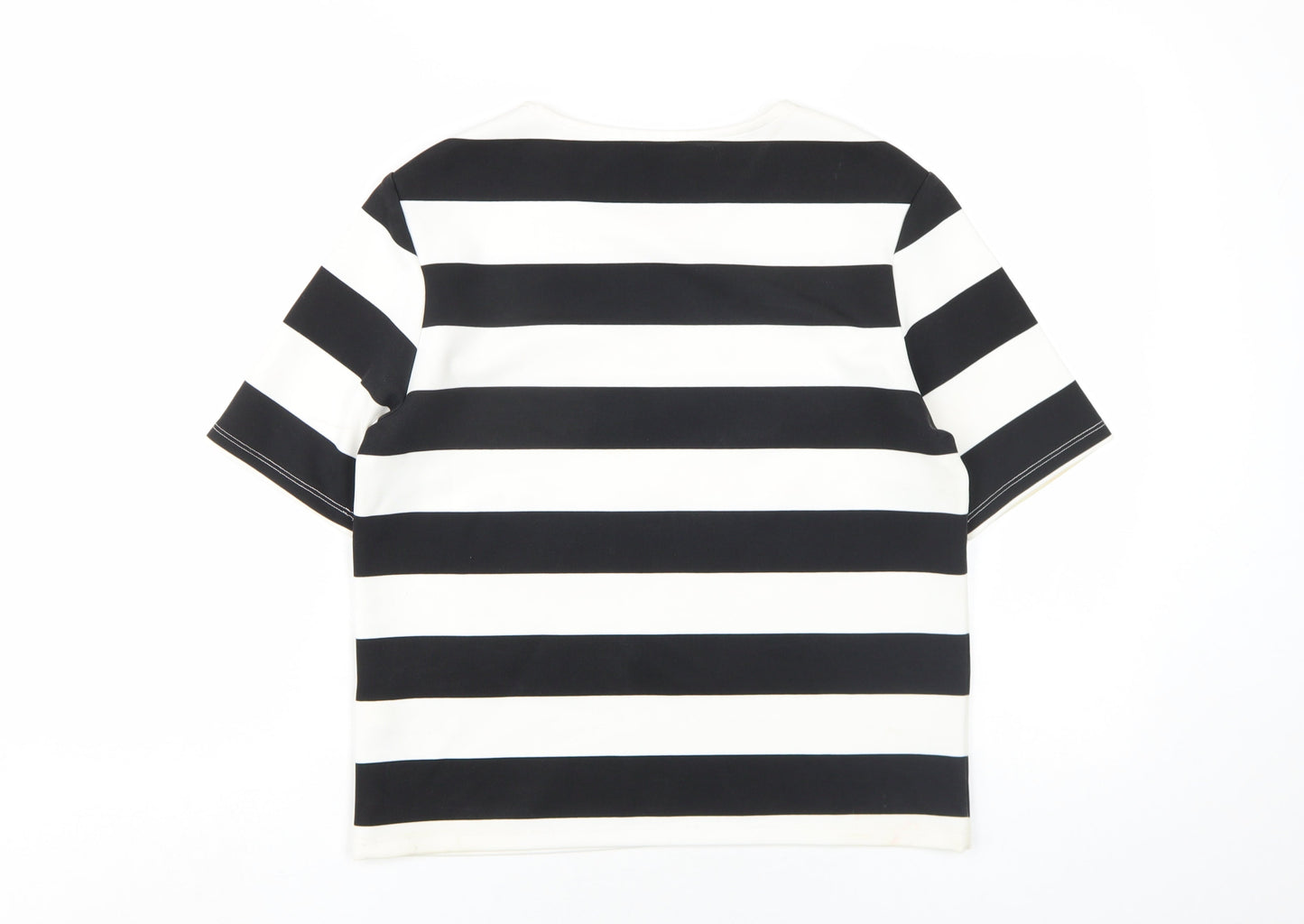 Womens UK Size M Pimkie Black Basic T-Shirt