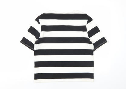 Womens UK Size M Pimkie Black Basic T-Shirt