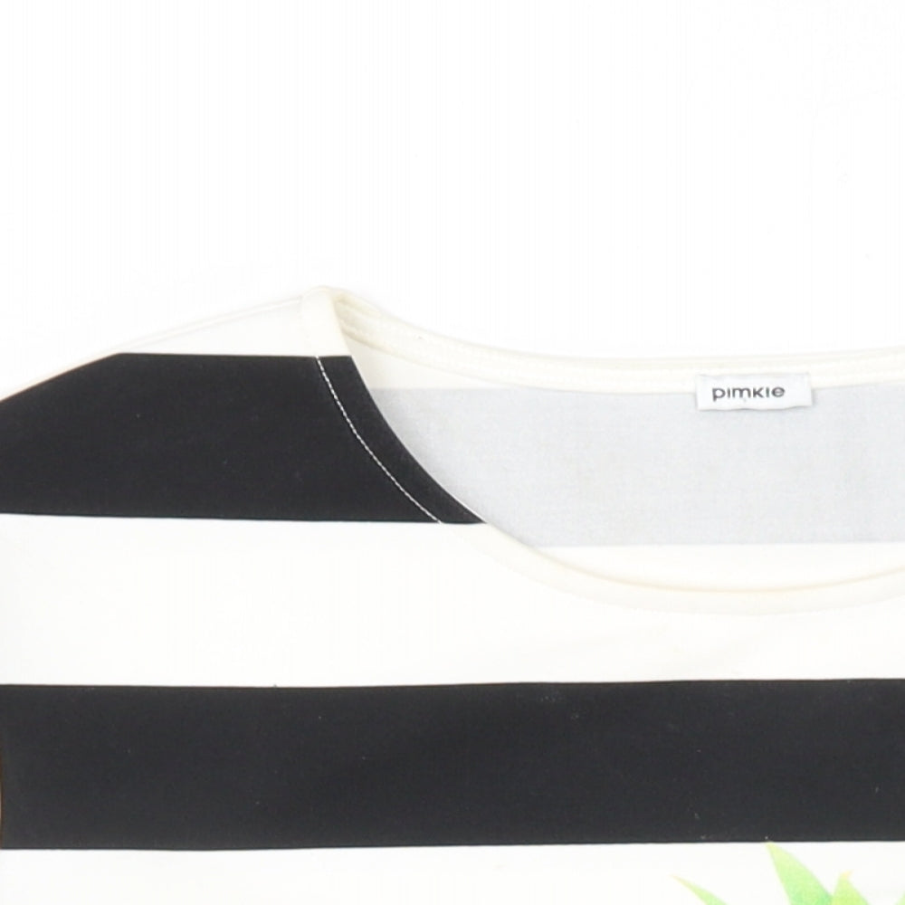 Womens UK Size M Pimkie Black Basic T-Shirt