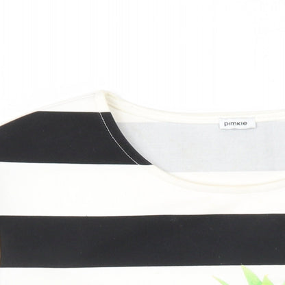 Womens UK Size M Pimkie Black Basic T-Shirt