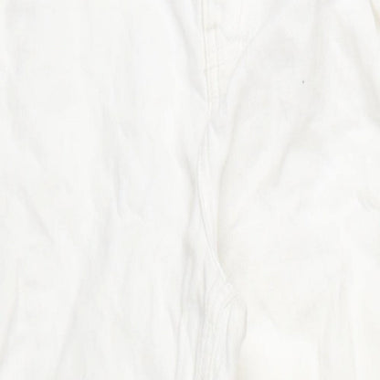 Topshop Womens White Cotton Straight Jeans Size 4 L30 in Regular Zip