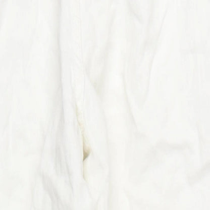 Topshop Womens White Cotton Straight Jeans Size 4 L30 in Regular Zip