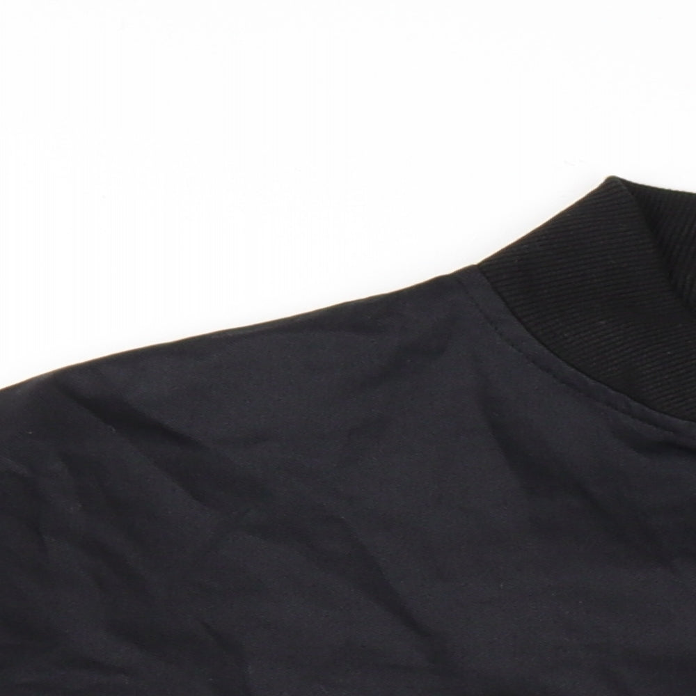 Womens UK Size 10 Boohoo Black Bomber Jacket