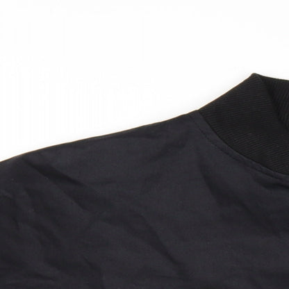 Womens UK Size 10 Boohoo Black Bomber Jacket