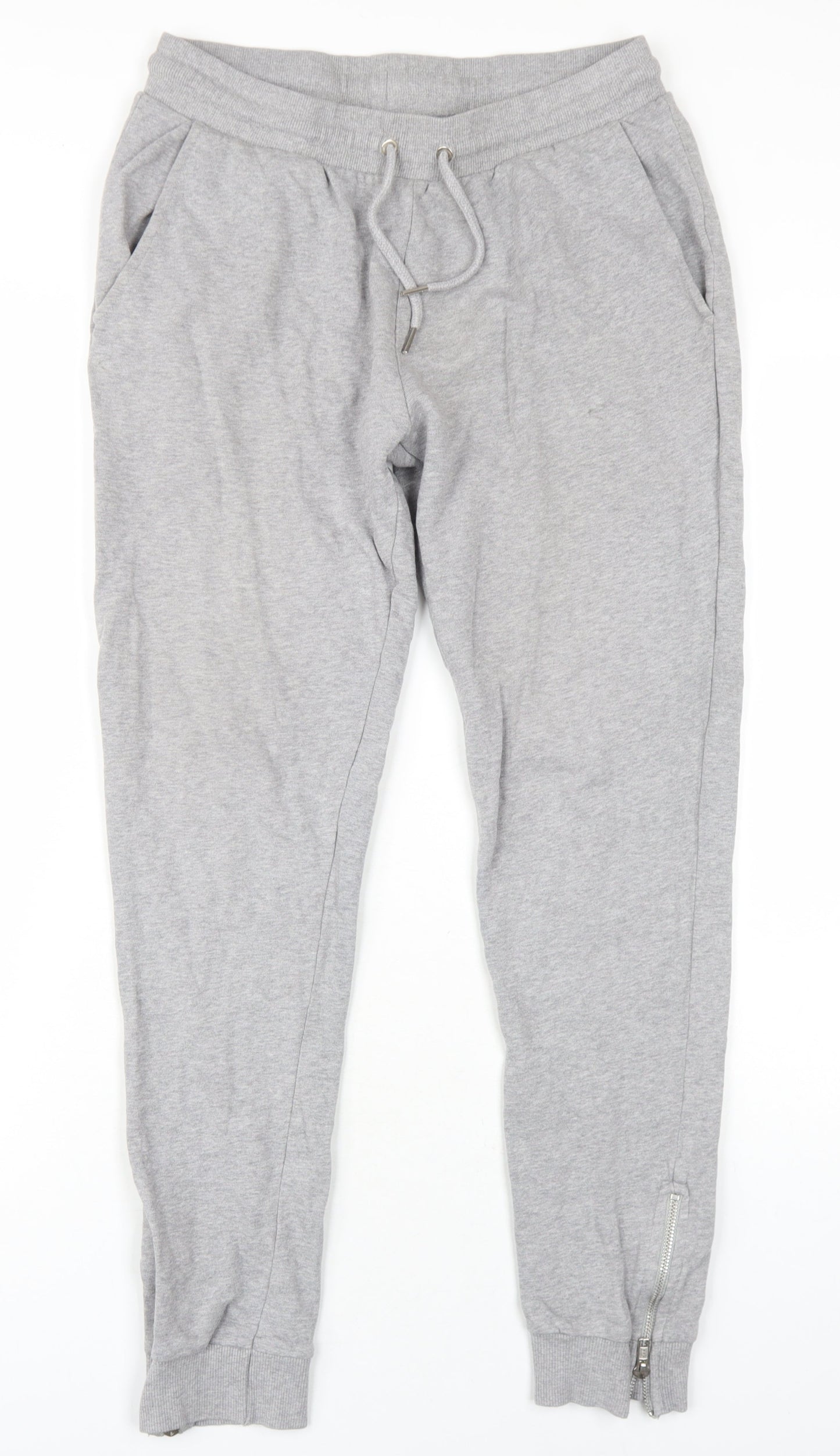ASOS Mens Grey Cotton Jogger Trousers Size M L30 in Regular Drawstring