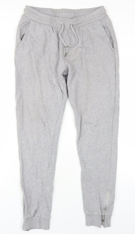 ASOS Mens Grey Cotton Jogger Trousers Size M L30 in Regular Drawstring