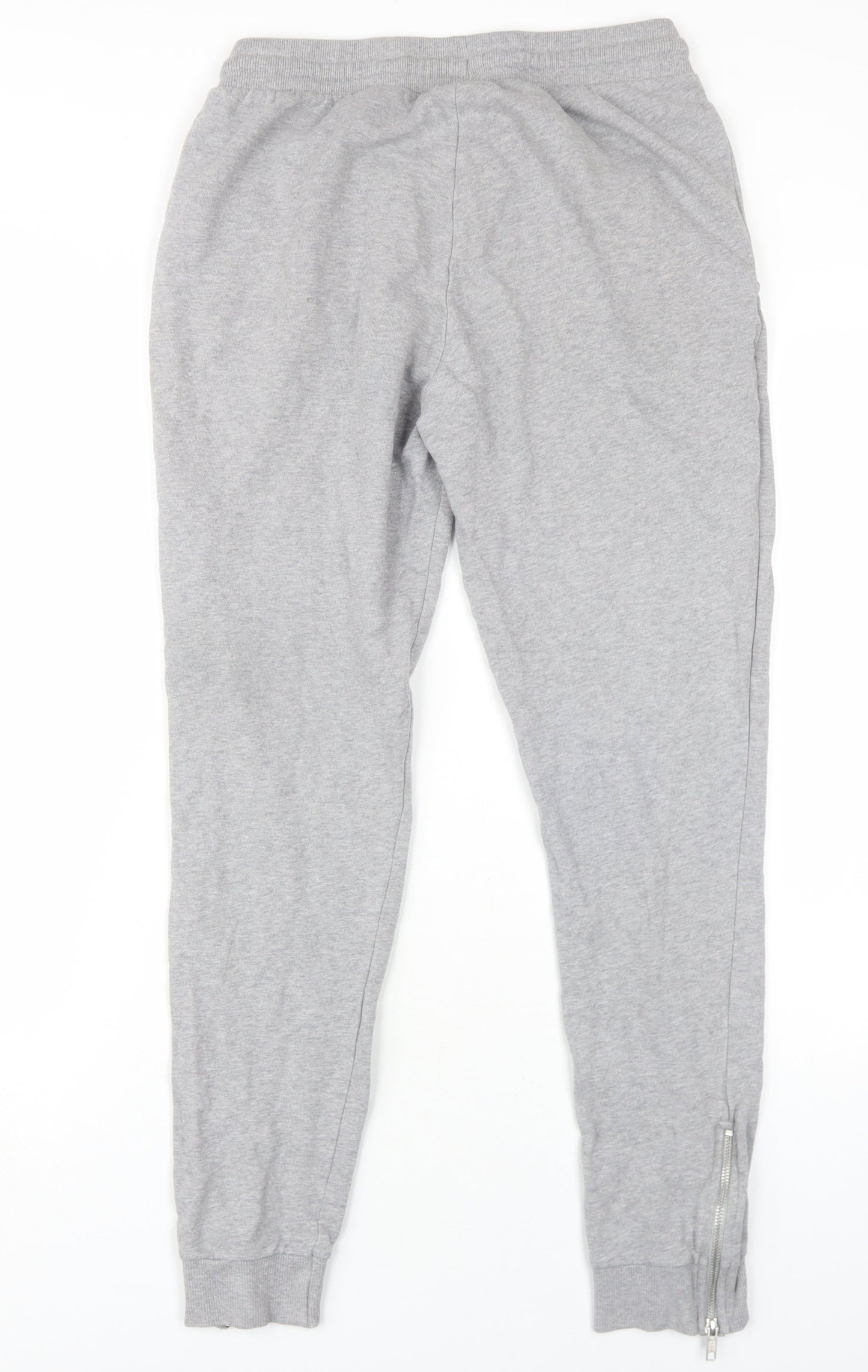 ASOS Mens Grey Cotton Jogger Trousers Size M L30 in Regular Drawstring