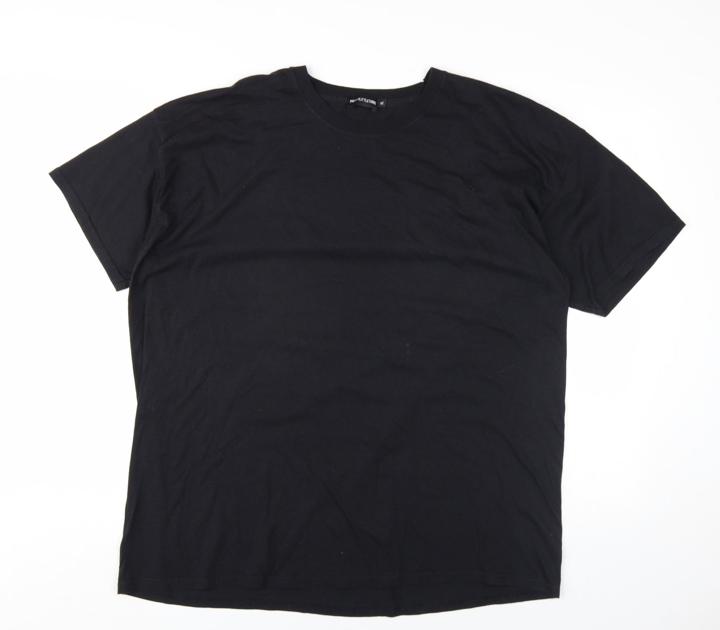 Womens UK Size XL PRETTYLITTLETHING Black Basic T-Shirt