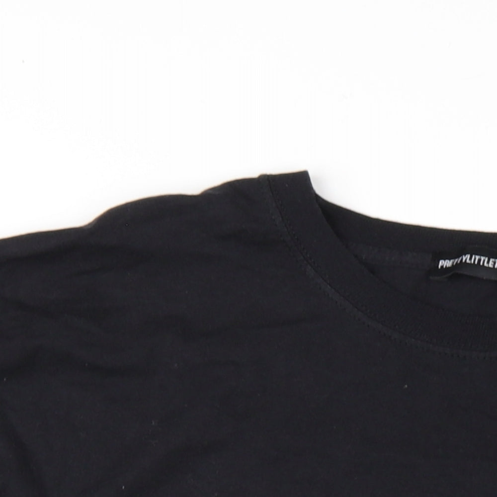 Womens UK Size XL PRETTYLITTLETHING Black Basic T-Shirt